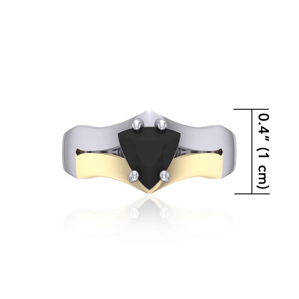 Blaque Triangle Solitare Ring MRI475 - Jewelry