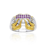 Excellent work of a creative mind ~ Dali-inspired fine Sterling Silver Ring in 14k Gold accent MRI764 - Jewelry