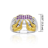Excellent work of a creative mind ~ Dali-inspired fine Sterling Silver Ring in 14k Gold accent MRI764 - Jewelry