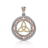 Celtic Trinity Knot Three Tone Pendant OPD711 - Jewelry