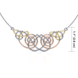 Celtic Knotwork Three Tone Necklace OTN002 - Jewelry