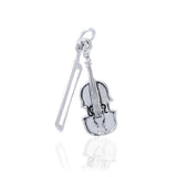 Violin Silver Charm SC522 - Jewelry