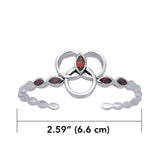 Citta Silver Cuff Bracelet with Gems TBA120 - Jewelry