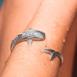 Whale Shark Sterling Silver Cuff Bracelet TBA188 - Jewelry