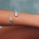 Whale Shark Sterling Silver Cuff Bracelet TBA188 - Jewelry