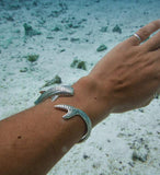 Whale Shark Sterling Silver Cuff Bracelet TBA188 - Jewelry