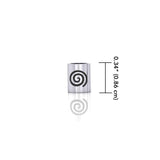 Cylinder with Spiral Silver Bead TBD017 - Jewelry