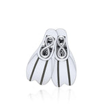 Dive Fins Sterling Silver Bead TBD351 - Jewelry
