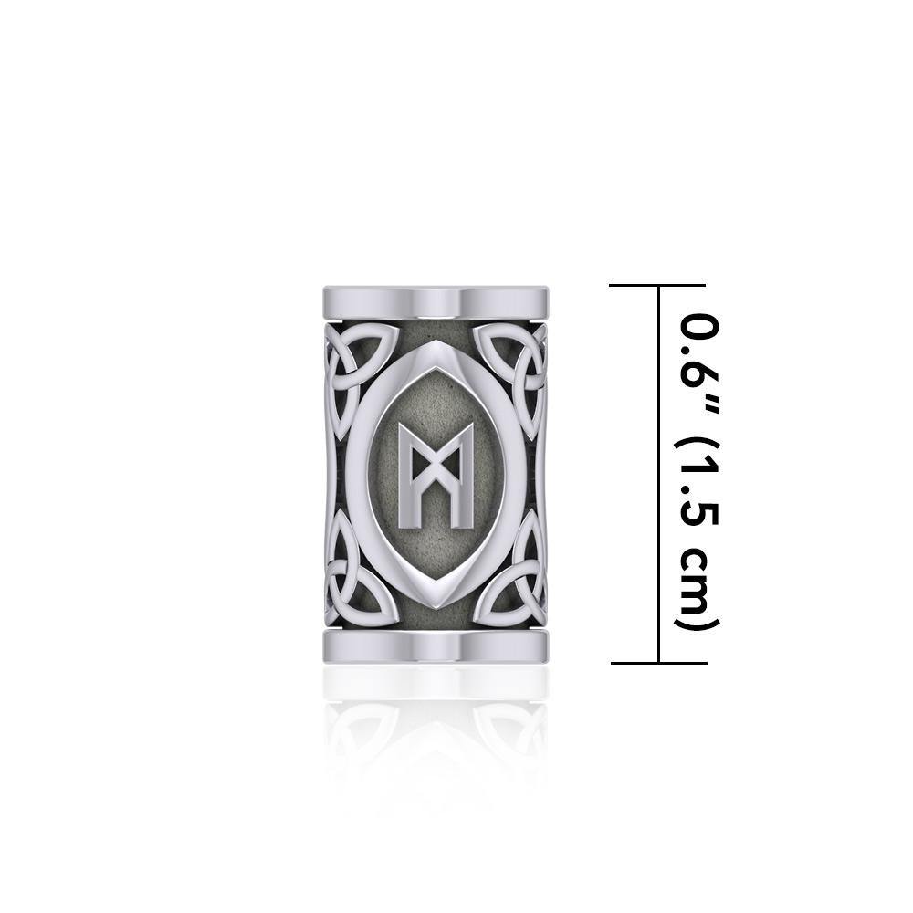 Manifestation Rune Symbol Silver Bead TBD358 - Jewelry