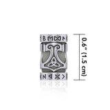 Thor Hammer with Rune Symbol Silver Bead TBD361 - Jewelry