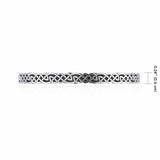 Celtic Knotwork Silver Bangle Bracelet TBG035 - Jewelry