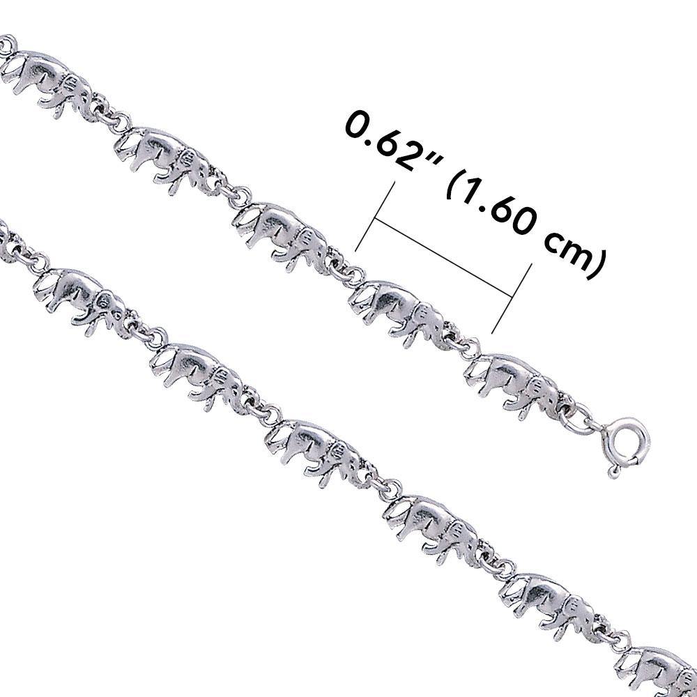 Elephant Link Silver Bracelet TBG055 - Jewelry