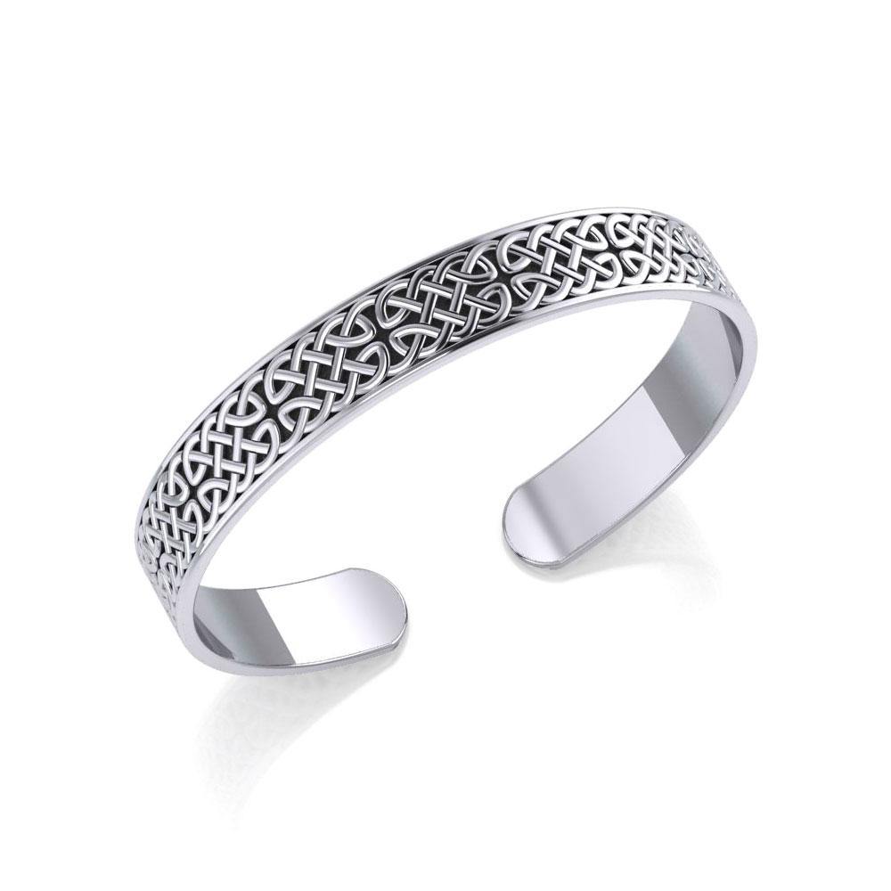 Celtic Knotwork Sterling Silver Cuff Bracelet TBG059 - Jewelry