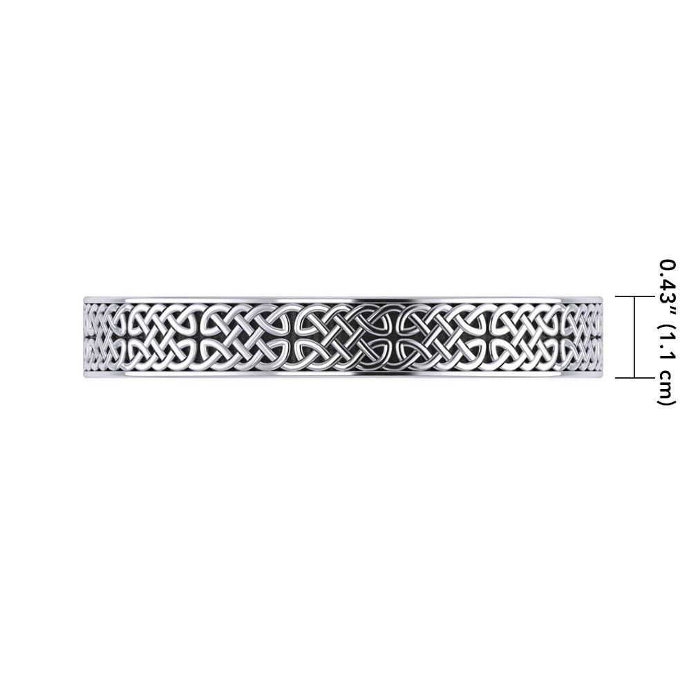 Celtic Knotwork Sterling Silver Cuff Bracelet TBG059 - Jewelry