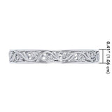 Filigree Leaf Silver Bangle TBG133 - Jewelry