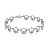 Irish Claddagh Silver Bracelet TBG164 - Jewelry