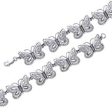 Channeling the butterflyโ€s spirit ~ Sterling Silver Jewelry Link Bracelet TBG220