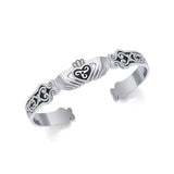 Celtic Knot Claddagh Cuff Bracelet TBG270