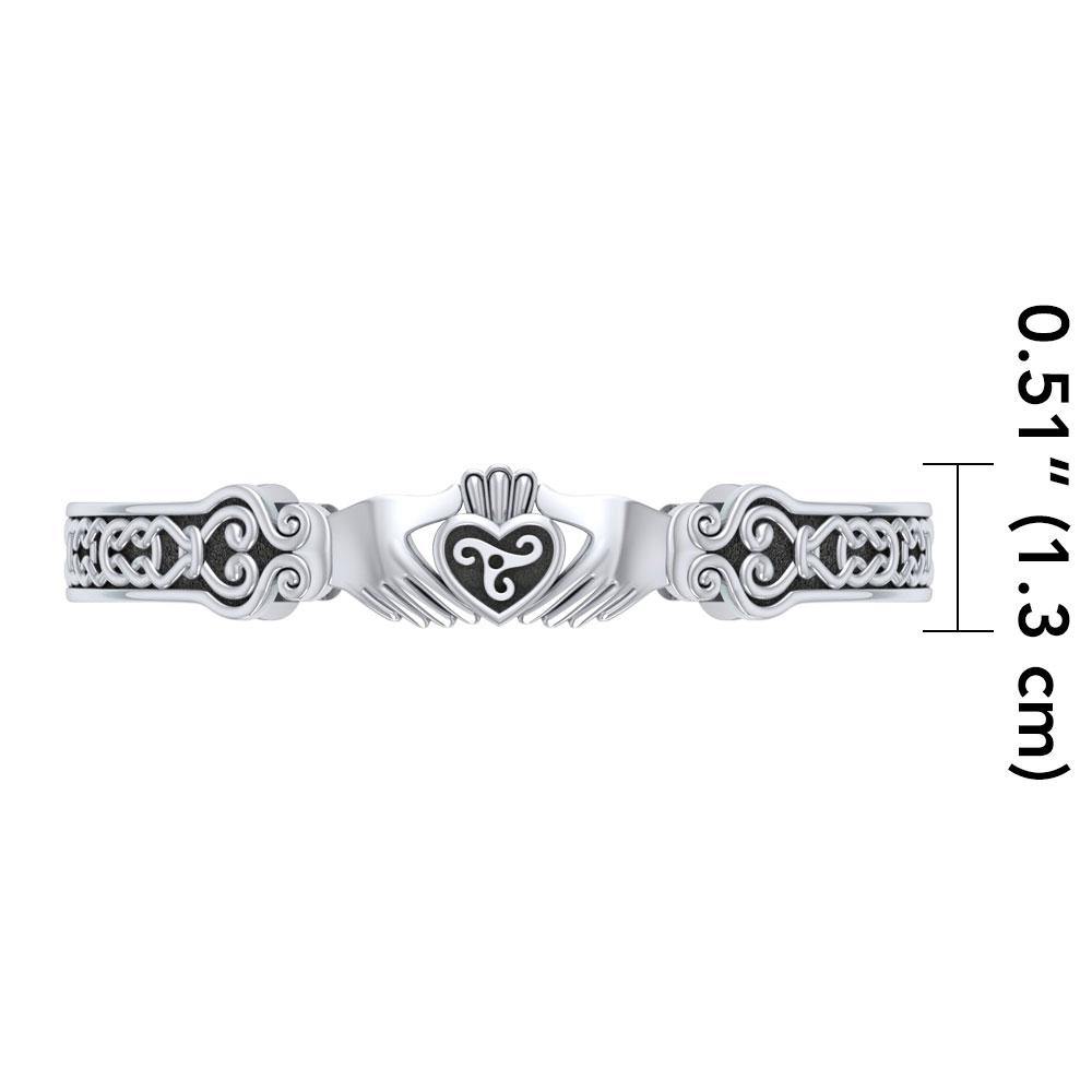 Celtic Knot Claddagh Cuff Bracelet TBG270 - Jewelry