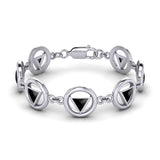 AA Symbol Silver Bracelet with Inlaid TBG689