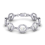 AA Symbol Silver Bracelet with Inlaid TBG689 - Jewelry