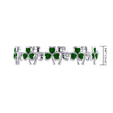 One of Celtic's epitome ~ Sterling Silver Jewelry Shamrock Link Bracelet TBG744 - Jewelry