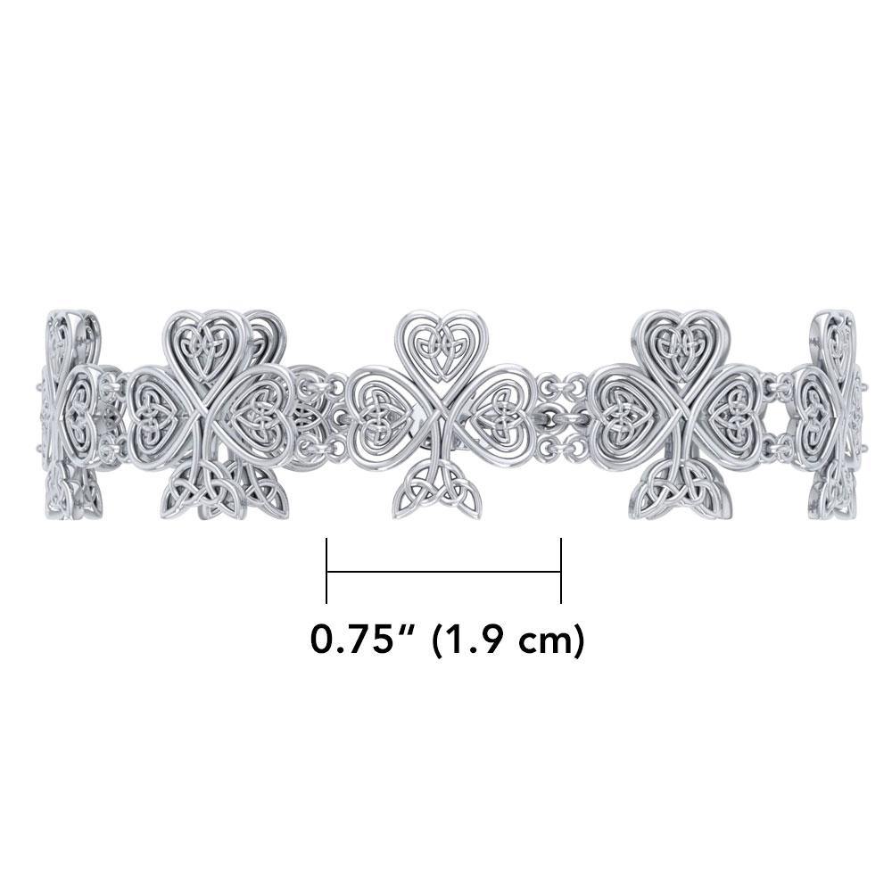 Celtic Knot Shamrock Link Bracelet TBG768 - Jewelry