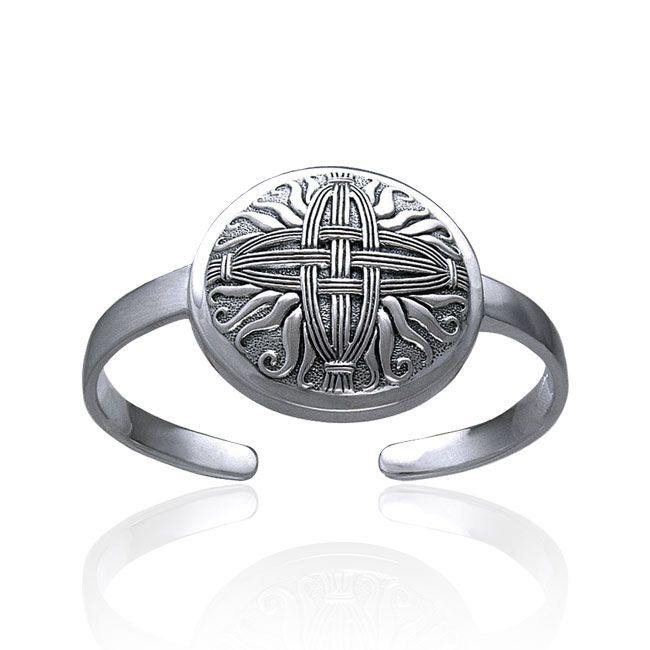 Celtic Saint Brigids Cross Cuff Bracelet TBG796 - Jewelry