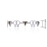 LGBTQ Women Rainbow Link Bracelet TBL059 - Jewelry