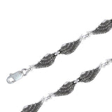 Angel Wings Link Sterling Silver Bracelet TBL189
