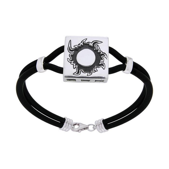 Blazing Sun Leather Cord Bracelet TBL196 - Jewelry