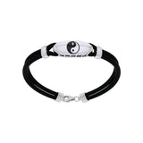 Yin Yang Leather Cord Bracelet TBL200 - Jewelry