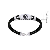 Yin Yang Leather Cord Bracelet TBL200 - Jewelry