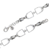 English Stirrup Sterling Silver Link Bracelet TBL379