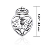 Speak bravery and honor ~ Sterling Silver Scottish Thistle Pin TBR184 - Jewelry