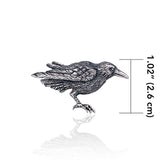 The mythical wisdom of a Raven ~ Sterling Silver Pendant TBR234 - Jewelry