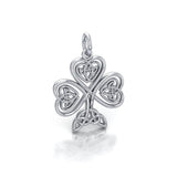 Celtic Knotwork Shamrock Silver Charm TC1083 - Jewelry