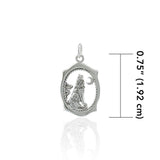 Howling Wolf Silver Charm TC429 - Jewelry