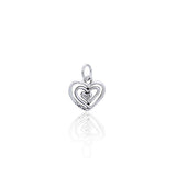 Spiral Heart ~ Sterling Silver Jewelry Pendant TCM269