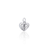 Spiral Heart ~ Sterling Silver Jewelry Pendant TCM269 - Jewelry