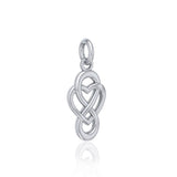 Celtic Infinity with Heart Sterling Silver Charm TCM623