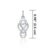 Celtic Infinity with Heart Sterling Silver Charm TCM623 - Jewelry