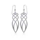Celtic Knotwork Silver Dangle Earrings TE100