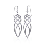 Celtic Knotwork Silver Dangle Earrings TE100 - Jewelry