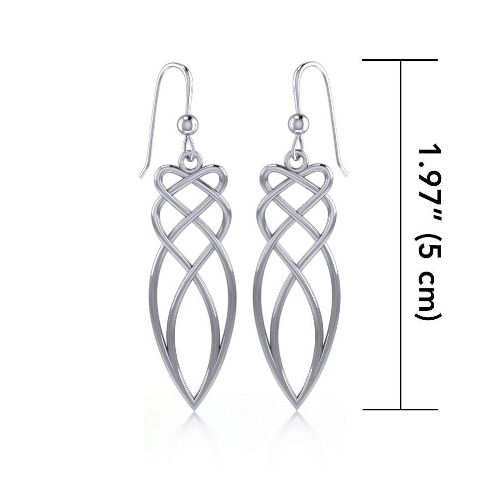 Celtic Knotwork Silver Dangle Earrings TE100 - Jewelry