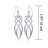 Celtic Knotwork Silver Dangle Earrings TE100 - Jewelry