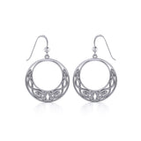 Celtic Moon Silver Earrings TE101