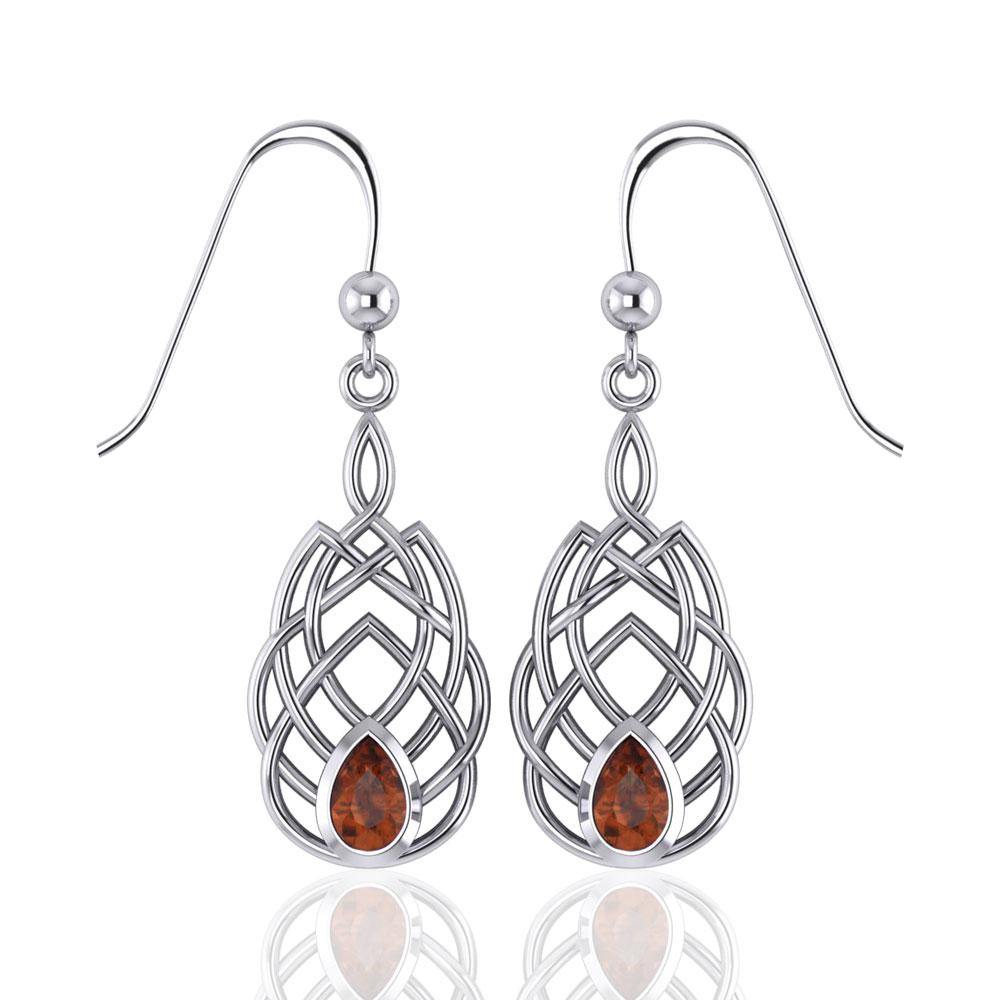 Celtic Knotwork Silver Earrings TE107 - Jewelry
