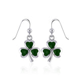 Celtic Shamrock Silver Earrings TE1118 - Jewelry