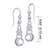 Celtic Knot Crescent Moon Earrings TE1125 - Jewelry